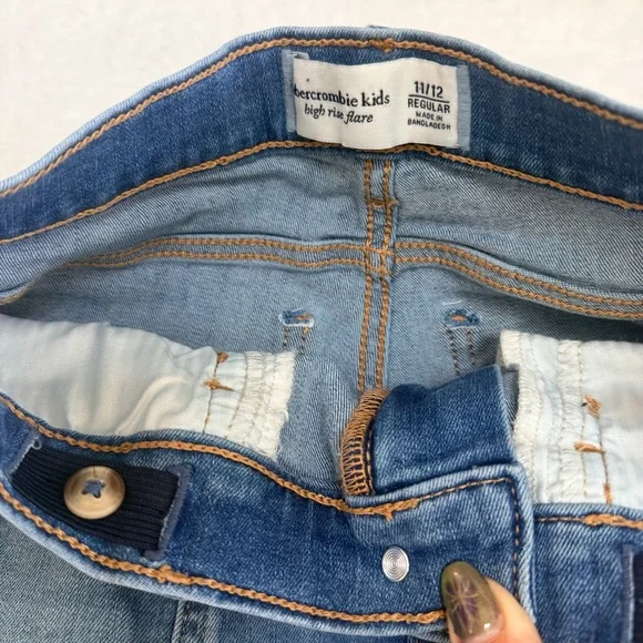 Abercrombie kids girls high rise Flare Jeans 11/12 regular - Picture 3 of 4